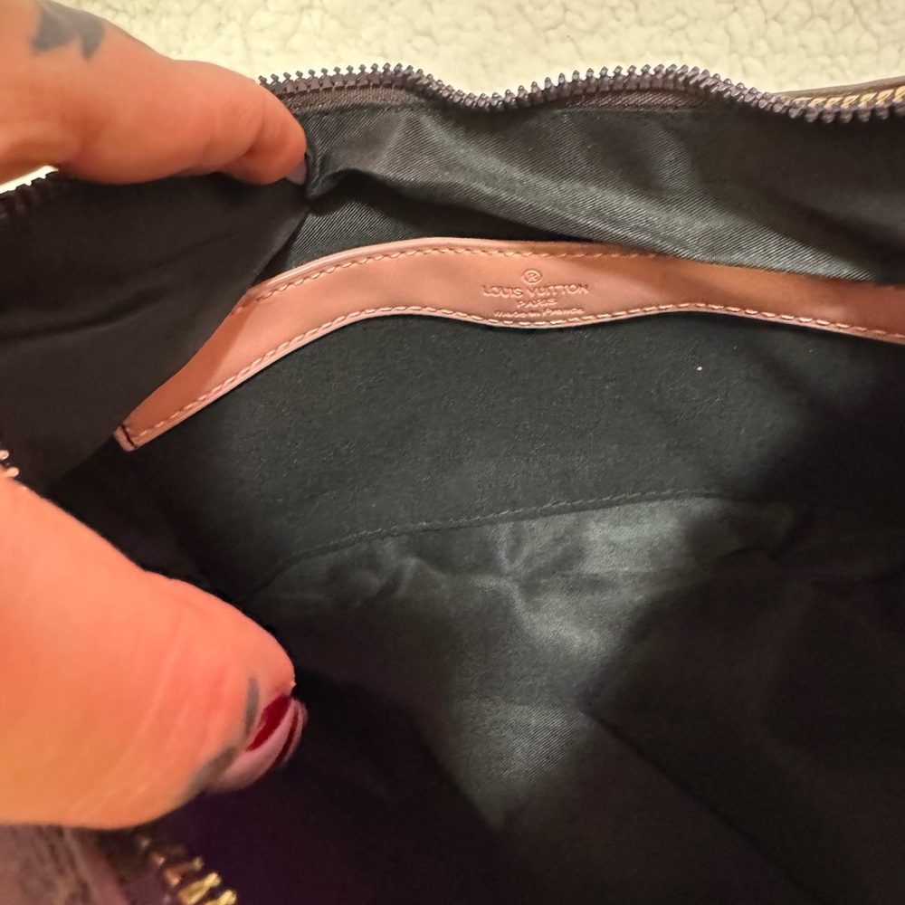 Source Unknown Monogram Brown and Pink Shoulder B… - image 4